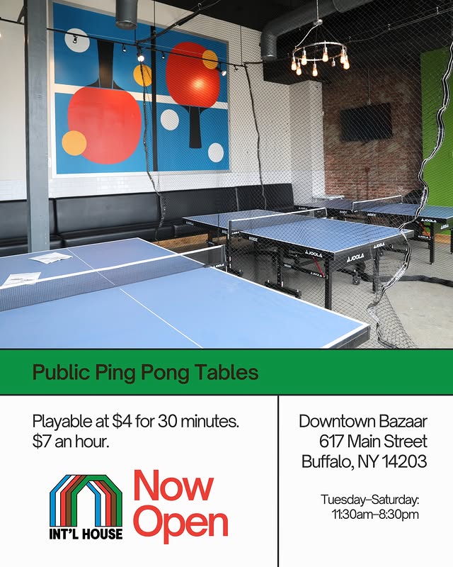 Read more about the article 🏓 Did you know? International House is home to Buffalo’s ONLY public ping-pong tables!